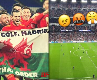 Whistles against Bale: Fan's reactions after "Wales Golf Madrid" flag
