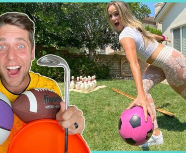 EVERY SPORT Trick Shot GOLF vs Jenna Bandy *Fewest Attempts Wins!*