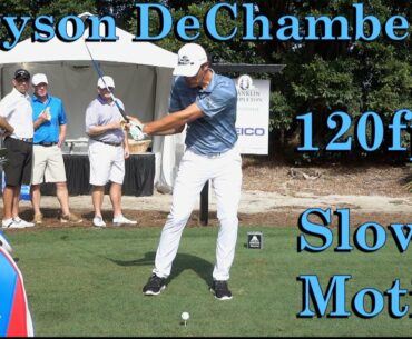 BRYSON DECHAMBEAU 120fps SLOW MOTION FACE ON DRIVER GOLF SWING 1080 HD