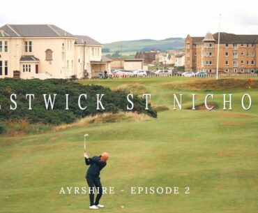 The 18th - 220 yds Par 3 Car park or Clubhouse? Prestwick St Nicholas GC
