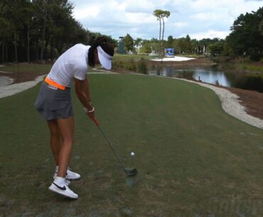 MICHELLE WIE 120fps SLOW MOTION DTL IRON TEE SHOT GOLF SWING 2015 CME CHAMPIONSHIP 1080p HD