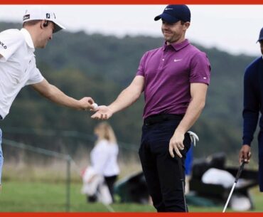 Incredible Clean Shot! Rory McIlroy chips with wedge on green
