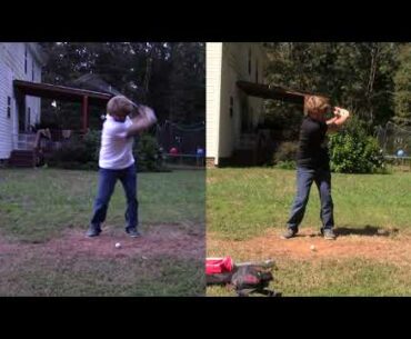 Working on keeping my head still in my golf swing...