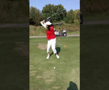 Grandma's golf swing, slo mo