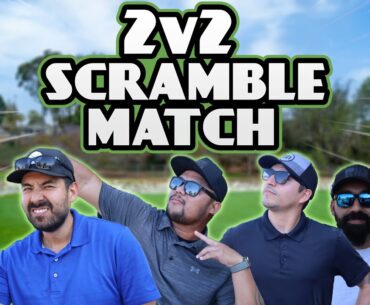 INTENSE 2v2 Scramble Match Play w/ SHOT TRACERS. Who will WIN?!| BROchacho Golf