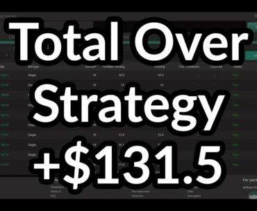 Total Over Betting Strategy +131.5 USD in 4 days - Stats and Explanation
