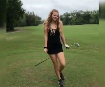 Hot golf girl amezing video