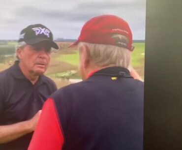 Jack Nicklaus Gives 85 Year Old Gary Player A Lesson