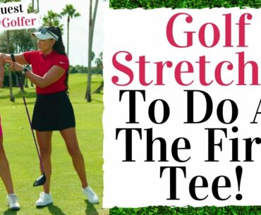 GOLF STRETCHES to do at the first tee! - My favorite GOLF WARMUP moves!