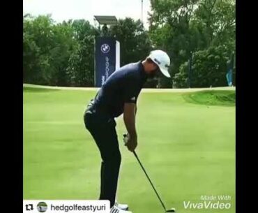Dustin Johnson amazing pitching technique #bestgolfswings #alloverthegolf