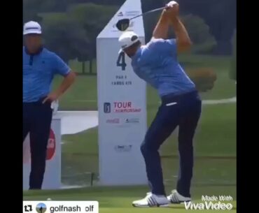 Dustin Johnson slow left hip motion mechanics. #bestgolfswings #alloverthegolf