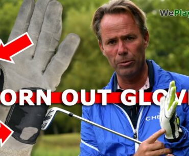 Your worn out golf glove tells you what you are doing wrong in you golf swing! Save your glove!