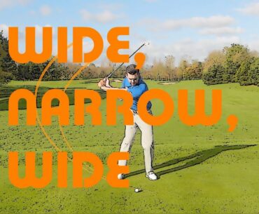 WIDE, NARROW, WIDE GOLF SWING
