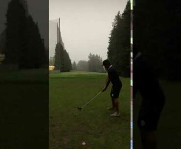 Driver shot on the 9th Tee