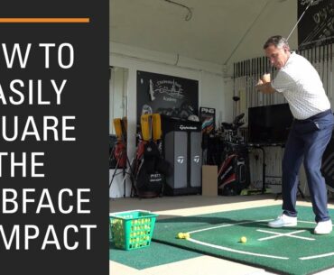 How to Easily Square the Clubface at Impact for Straighter golf shots.