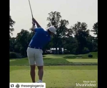 Sergio Garcia perfect shallowing. Slow motion golf swing #bestgolfswings #alloverthegolf
