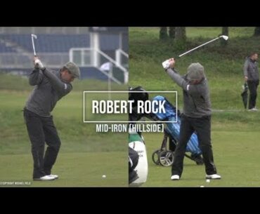 Robert Rock golf swing - mid Iron (FO & DTL), Betfred British Masters, Hillside, May 2019.