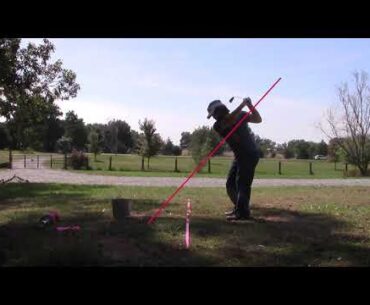 My backswing is too FLAT! Golf swing video analysis.