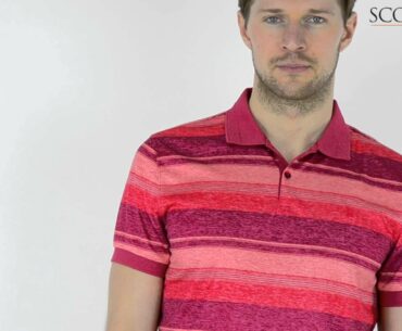 J Lindeberg Mason TX Polo Shirt Red Intense