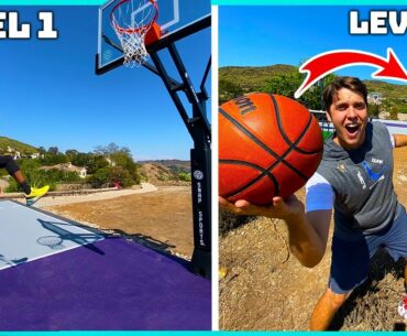 LEVEL UP Basketball Trick Shot BATTLE! *Fastest Time Wins*