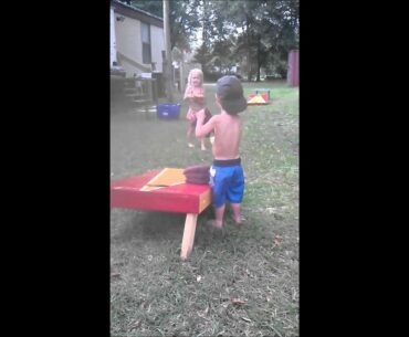 true cornhole champs!!
