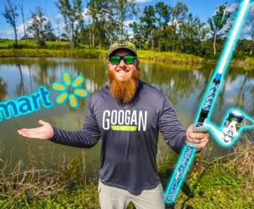 Walmart Fishing Challenge in my BACKYARD Pond (BIG Fish Catch!!)