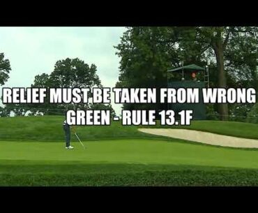 Unbelievable! Pro Golfer Hits a Ball Off a Wrong Putting Green - Golf Rules