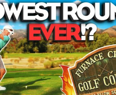 Playing Golf In Death Valley! | Course Vlog | Front 9 Furnace Creek Golf Course | Part 1
