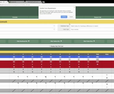 Printing Scorecards with Multiple Tee Boxes