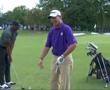 Andre Iguodala Gives a Short Game Golf Lesson with Michael Breed | 2017 PGA Championship
