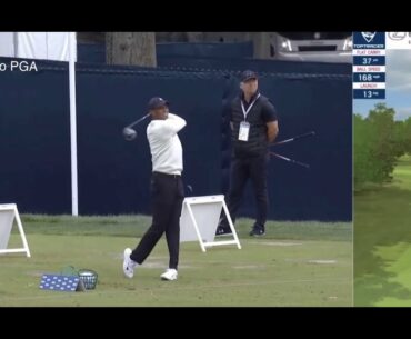 Tiger Woods’ Pre-round Warm-up Routine with Top Tracer