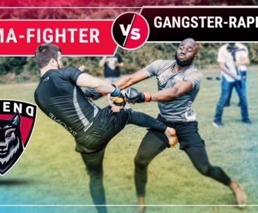 Chechen-Fighter vs. French-Gangster-Rapper | German Streetfight | DEFEND