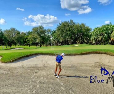 Identical Sand Trap Shots on The Blue Monster