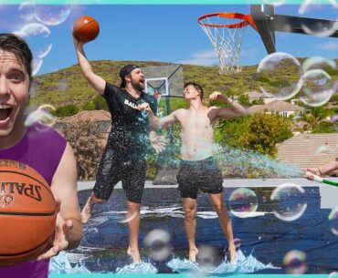 LOW RIM SLIP N SLIDE BASKETBALL PART 2!