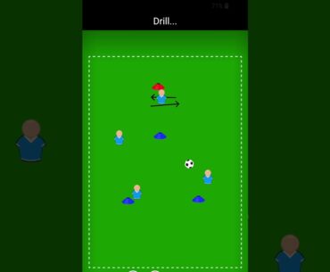 Football/Soccer passing, movement, triangles drill