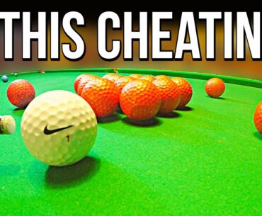Crazy Snooker Cheap Golf Ball Challenge