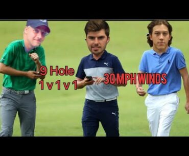 9 Hole match | Playing in 30 mph winds | Is the Bryson DeChambeau putting stroke overpower? |