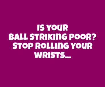 Golf Tip - improve your ball striking by getting your take away right