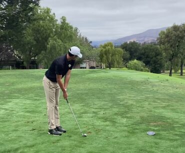 Cade Casaga Cal Poly Golf mid iron tee shot Par3 h14 SLOCC 10.22.20