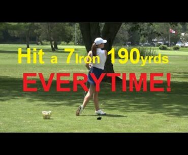 Hit a 7 iron 190 yards!