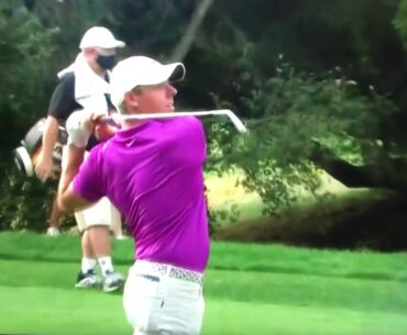 Rory McIlroy snaps his club at ZOZO
