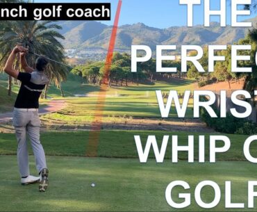 The PERFECT WRIST whip on golf swing. Golf lesson on easy english speaking