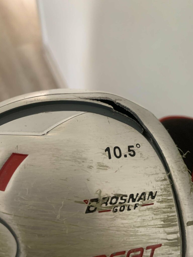 Found a massive crack in my driver head FOGOLF