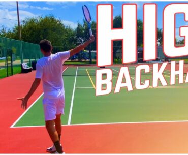 How to Hit The HIGH One-Handed Backhand | Tennis Technique