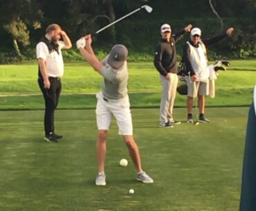 Niall Horan golf swing - 2017 at Riviera CC