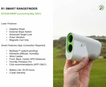 Precision Pro Golf R1 Smart Laser Rangefinder - MySlope (TM) Technology