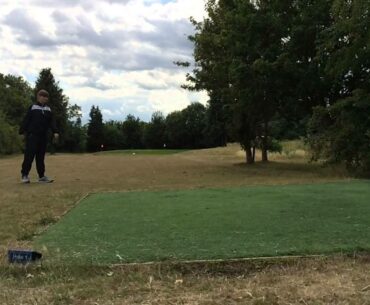 Young Dartford F.C. keeper Michaela Hill tees off at Princes Park Footgolf's 1st