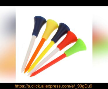 30PC Multi Color Plastic Golf Tees 83mm Durable Rubber Cushion Top Golf Tee