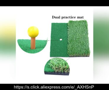 Golf practice net training net chipping net swing mat set with 6 balls 3 rubber tee