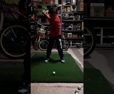 Logan's hybrid swing.